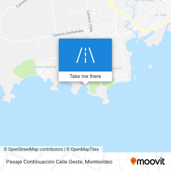 Pasaje Continuación Calle Oeste map