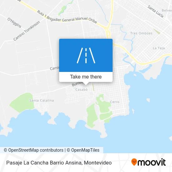 Pasaje La Cancha Barrio Ansina map