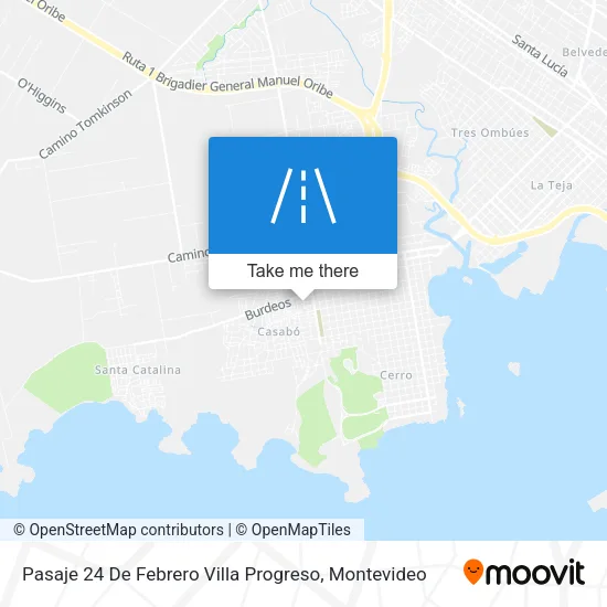 Mapa de Pasaje 24 De Febrero Villa Progreso