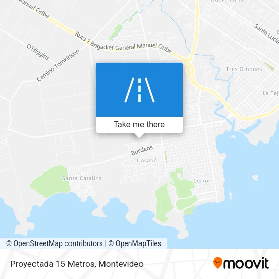 Mapa de Proyectada 15 Metros