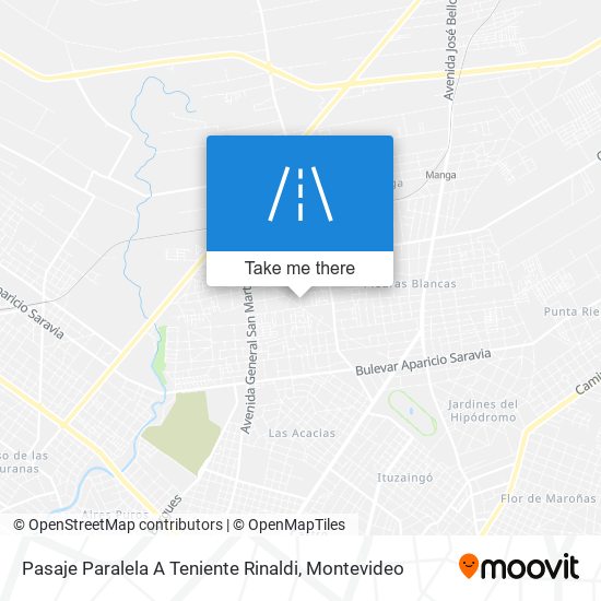 Pasaje Paralela A Teniente Rinaldi map