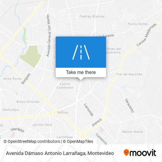 Mapa de Avenida Dámaso Antonio Larrañaga