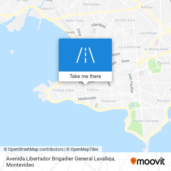 Avenida Libertador Brigadier General Lavalleja map