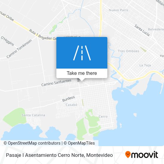 Mapa de Pasaje I Asentamiento Cerro Norte