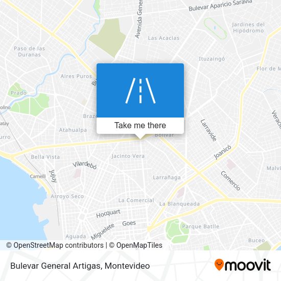 Bulevar General Artigas map