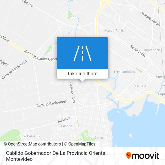 Cabildo Gobernador De La Provincia Oriental map