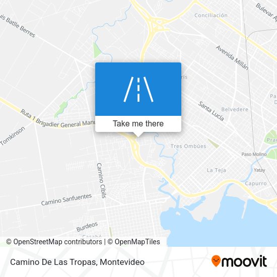 Camino De Las Tropas map