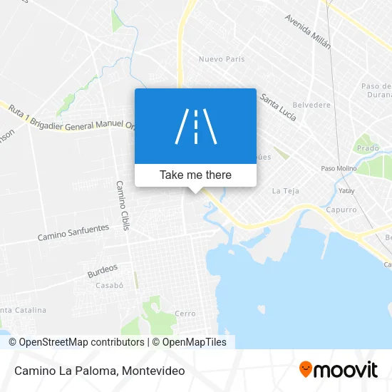 Mapa de Camino La Paloma