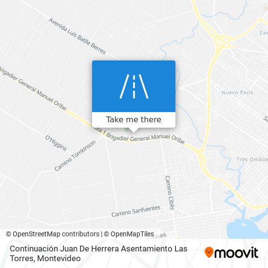 Mapa de Continuación Juan De Herrera Asentamiento Las Torres