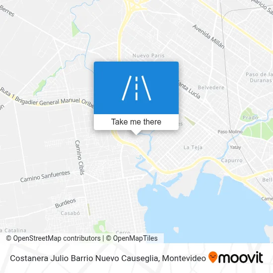 Mapa de Costanera Julio Barrio Nuevo Causeglia