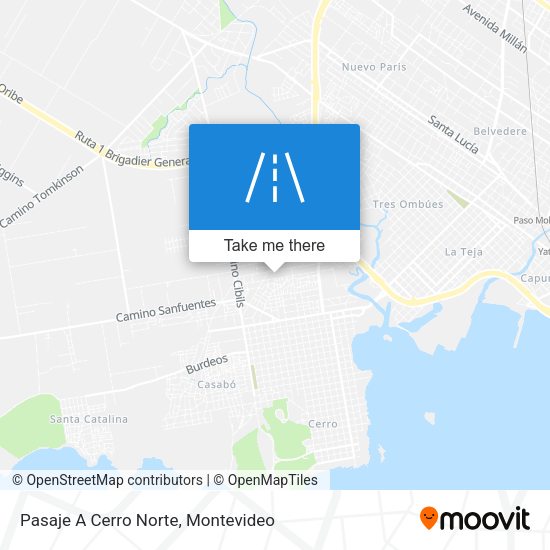 Pasaje A Cerro Norte map