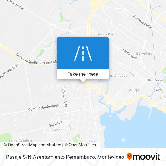Mapa de Pasaje S / N Asentamiento Pernambuco