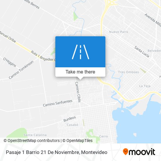 Mapa de Pasaje 1 Barrio 21 De Noviembre