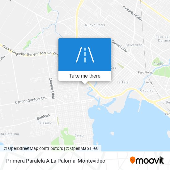 Primera Paralela A La Paloma map
