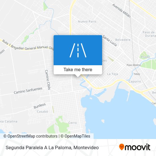 Mapa de Segunda Paralela A La Paloma