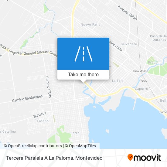 Tercera Paralela A La Paloma map