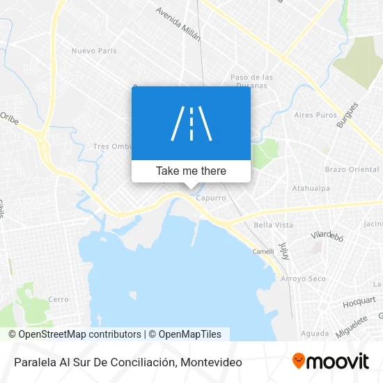 Paralela Al Sur De Conciliación map