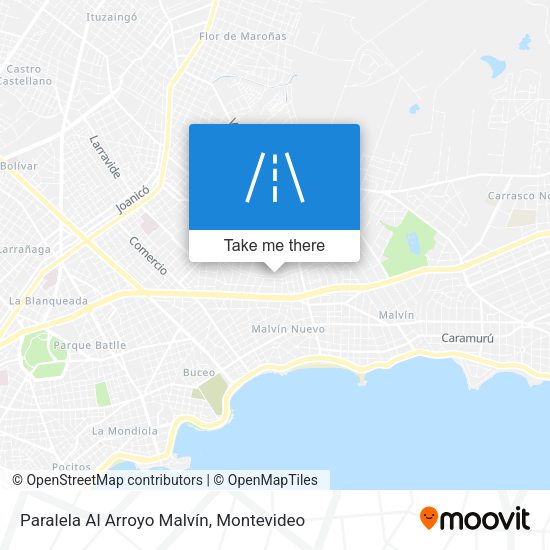 Mapa de Paralela Al Arroyo Malvín
