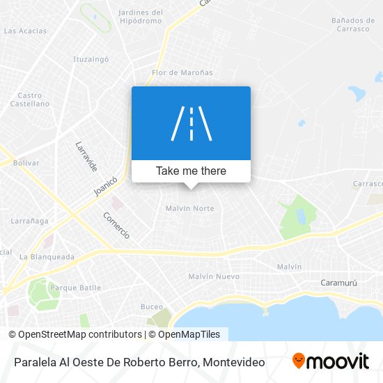 Paralela Al Oeste De Roberto Berro map