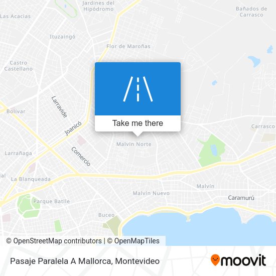 Mapa de Pasaje Paralela A Mallorca