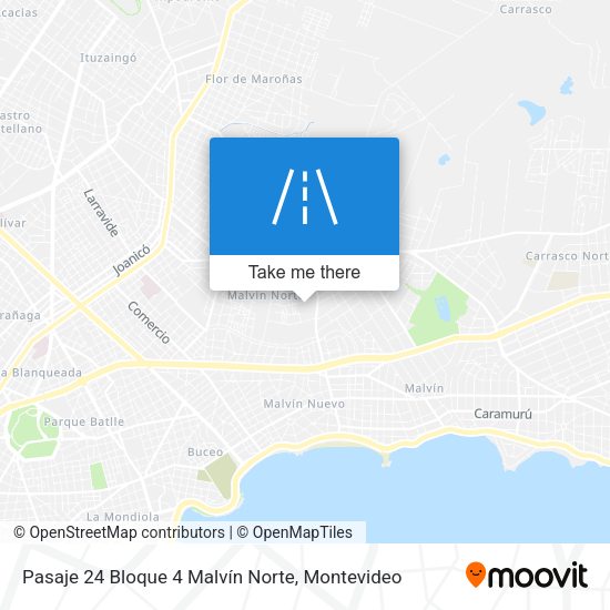 Mapa de Pasaje 24 Bloque 4 Malvín Norte