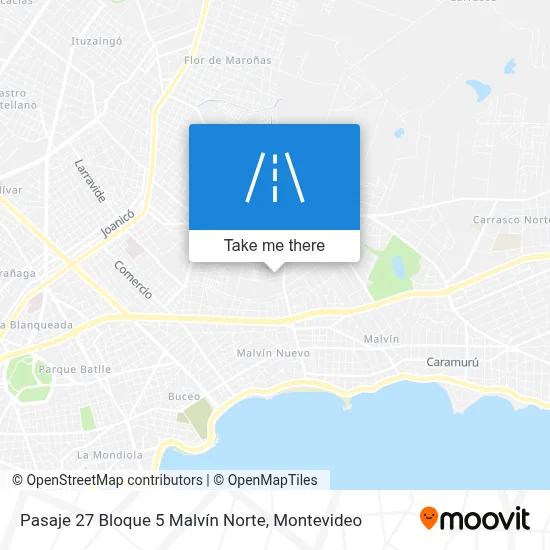 Pasaje 27 Bloque 5 Malvín Norte map