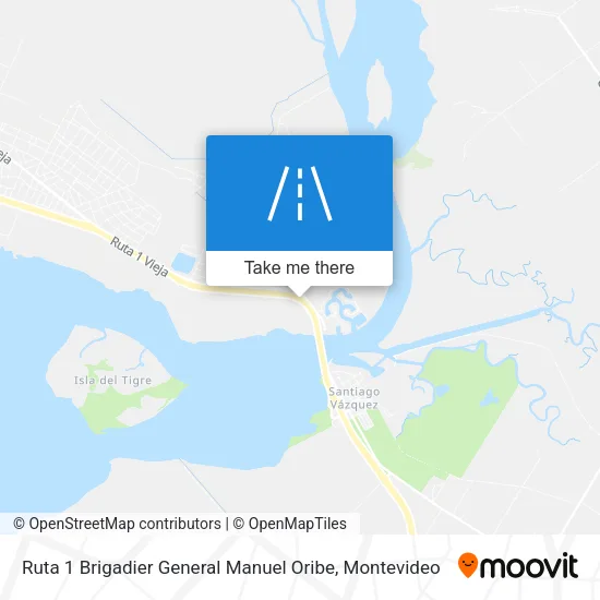 Ruta 1 Brigadier General Manuel Oribe map