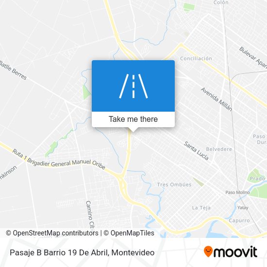 Pasaje B Barrio 19 De Abril map