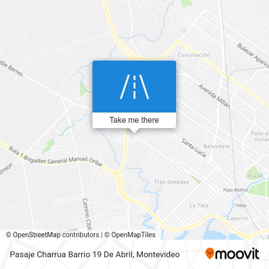 Pasaje Charrua Barrio 19 De Abril map