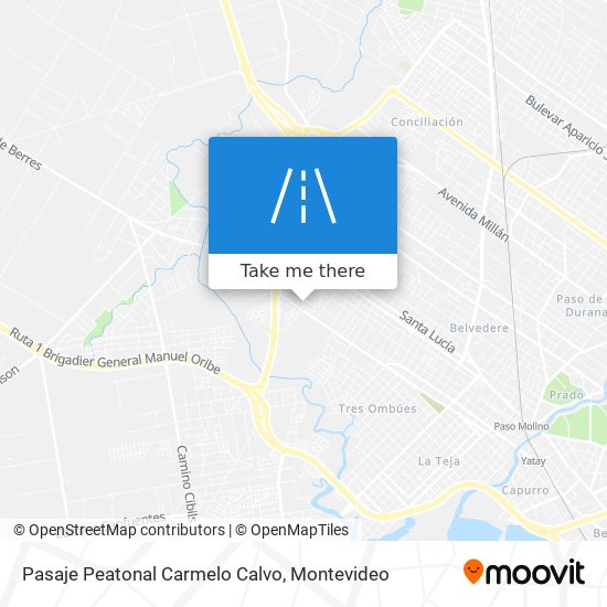 Mapa de Pasaje Peatonal Carmelo Calvo