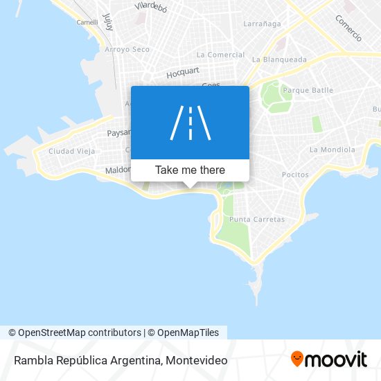 Mapa de Rambla República Argentina