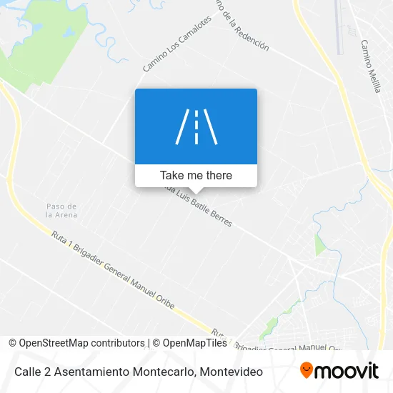 Calle 2 Asentamiento Montecarlo map