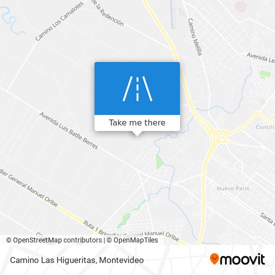 Camino Las Higueritas map