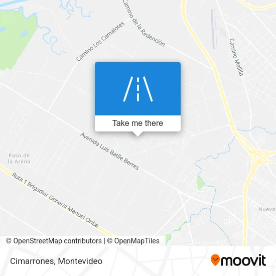 Cimarrones map