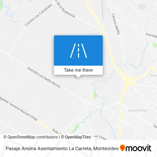 Pasaje Ansina Asentamiento La Carreta map