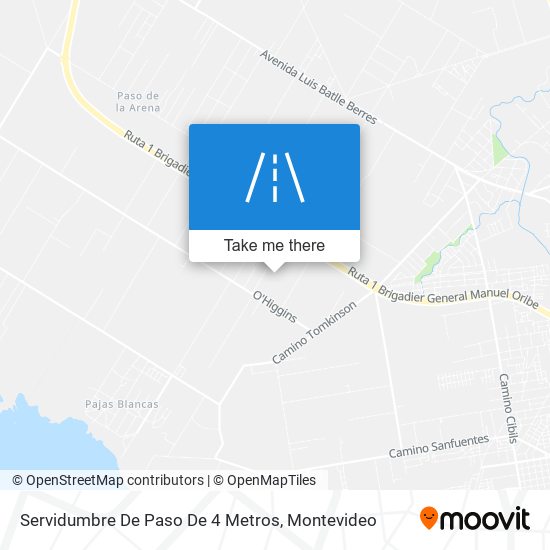 Mapa de Servidumbre De Paso De 4 Metros