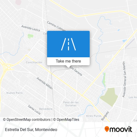 Estrella Del Sur map
