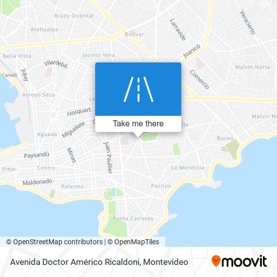 Avenida Doctor Américo Ricaldoni map