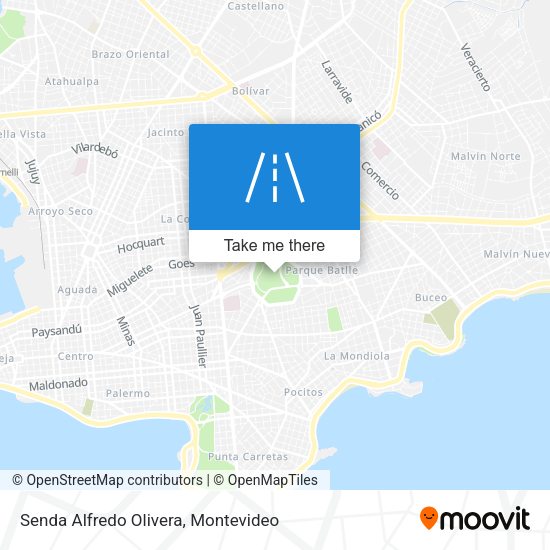 Senda Alfredo Olivera map