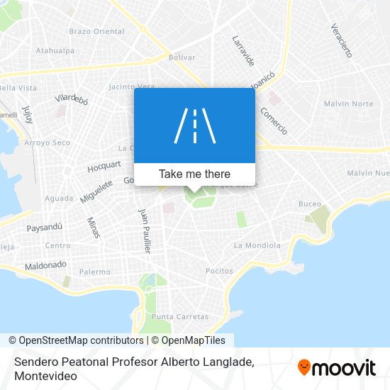 Mapa de Sendero Peatonal Profesor Alberto Langlade