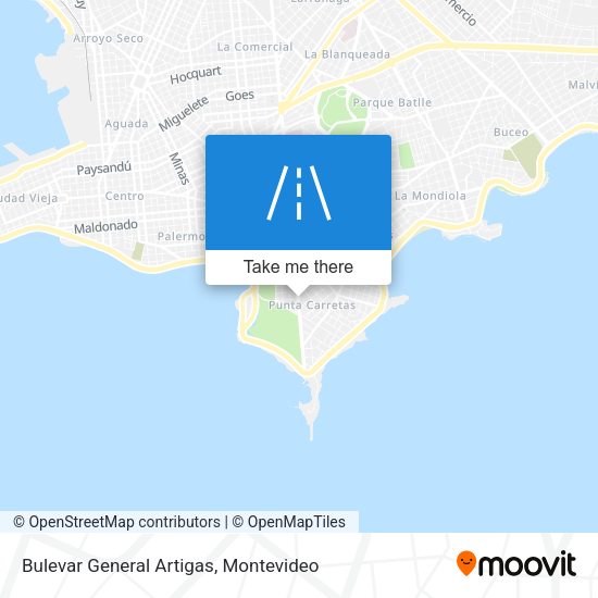 Bulevar General Artigas map