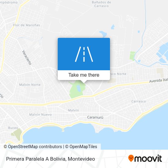 Primera Paralela A Bolivia map