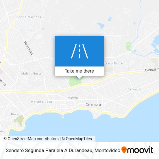 Mapa de Sendero Segunda Paralela A Durandeau