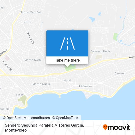 Sendero Segunda Paralela A Torres García map