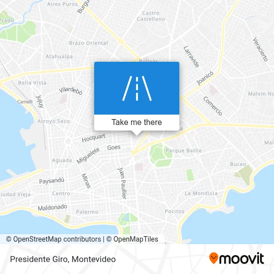 Presidente Giro map