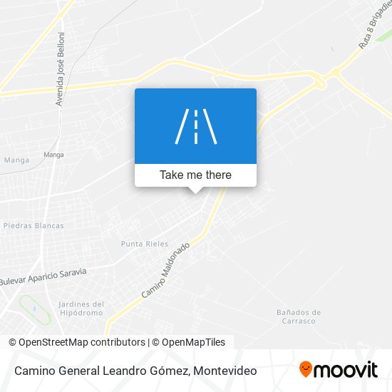 Camino General Leandro Gómez map