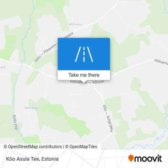 Карта Kõo Asula Tee