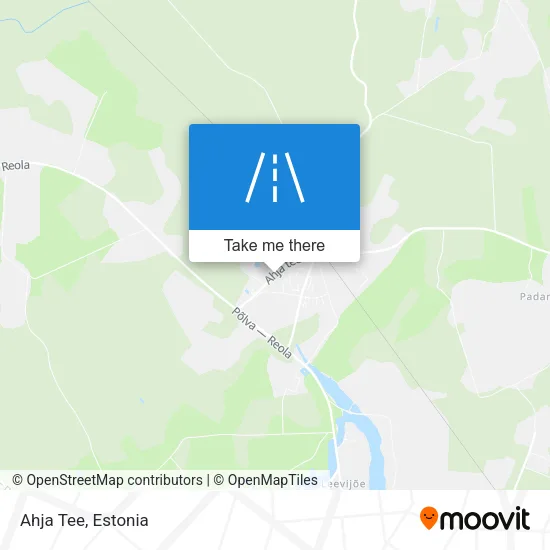 Ahja Tee map