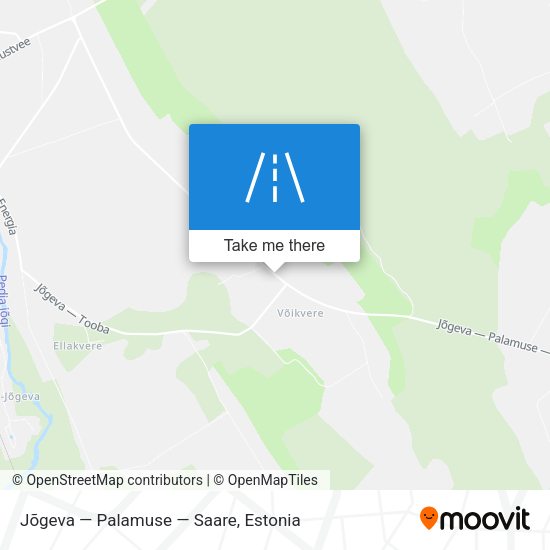 Jõgeva — Palamuse — Saare map
