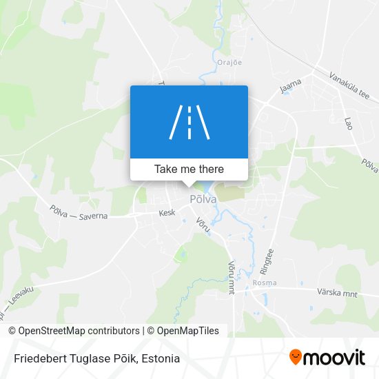 Карта Friedebert Tuglase Põik